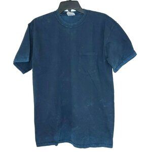 Comfort Colors Dark Blue Stone Washed Design Front Pocket Cotton Medium T Shirt